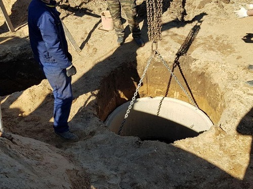 Переливной бетонный септик в Бобруйске